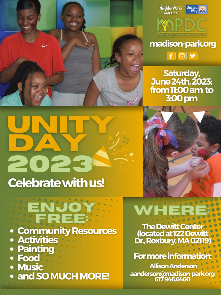 Unity Day 2023 The Dewitt Center Madison Park Development Corporation